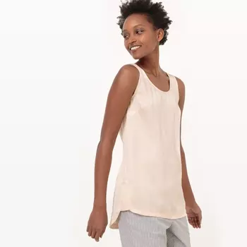 Блузка без рукавов из ткани купро