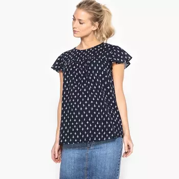 Блузка из струящейся ткани с рисунком для периода беременности