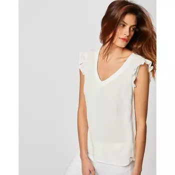 Блузка с короткими рукавами и воланами