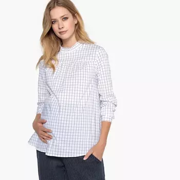 Блузка с рисунком и длинными рукавами для периода беременности