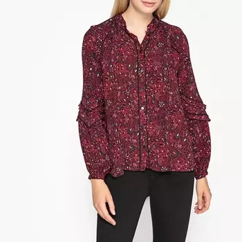 Блузка с рисунком и длинными рукавами FAUVE