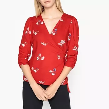 Блузка с V-образным вырезом и длинными рукавами MYA SUE