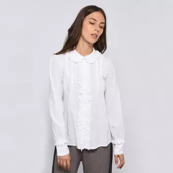 Блузка с воланами и длинными рукавами CLIC