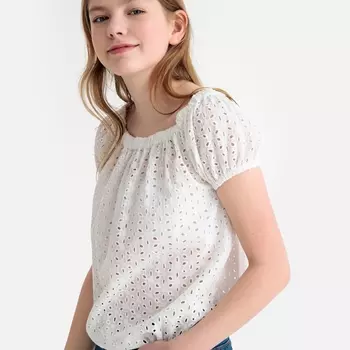 Блузка с вырезом-лодочка и короткими рукавами 10-16 лет