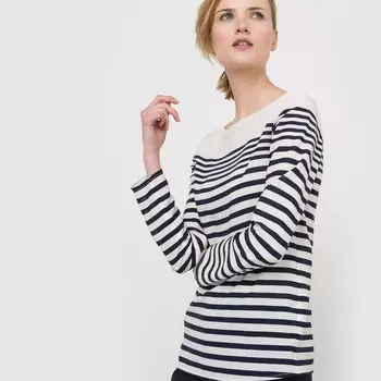 Блузка в полоску с длинными рукавами