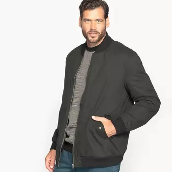 Блузон демисезонный короткий большого размера с воротником-стойкой