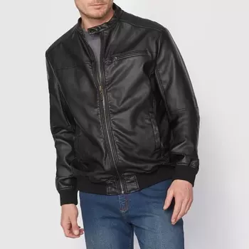 Блузон из имитации кожи