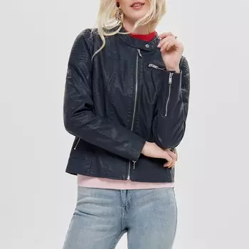 Блузон короткий из искусственной кожи