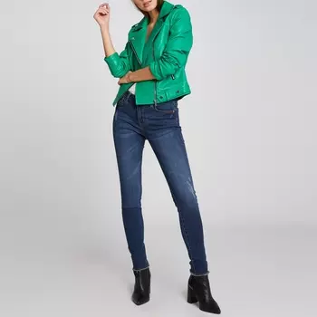 Блузон короткий в байкерском стиле