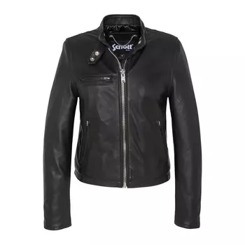 Блузон в байкерском стиле из кожи ягненка LCW9641A