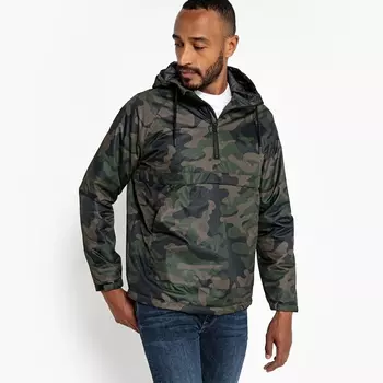 Блузон водоотталкивающий с камуфляжным рисунком без застежки