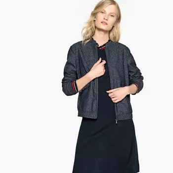 Бомбер блестящий на молнии