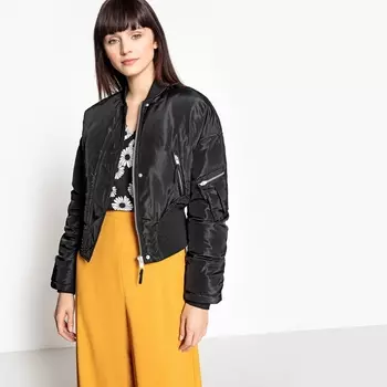 Бомбер короткий блестящий