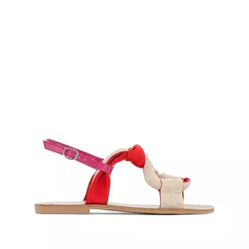 Босоножки из ткани с завязками