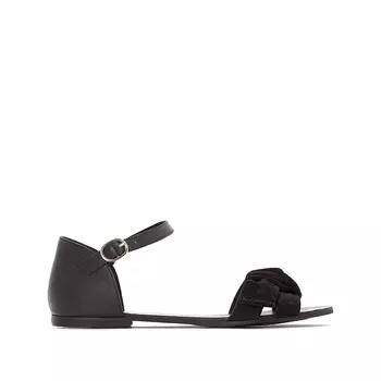 Босоножки кожаные с бантом