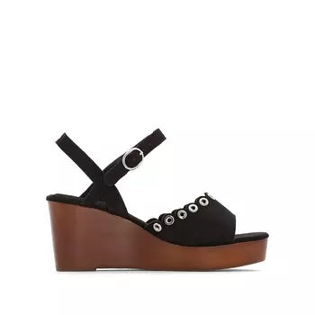 Босоножки на танкетке из дерева на широкую стопу, размеры 38-45