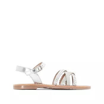 Босоножки с металлизированными ремешками 26-39