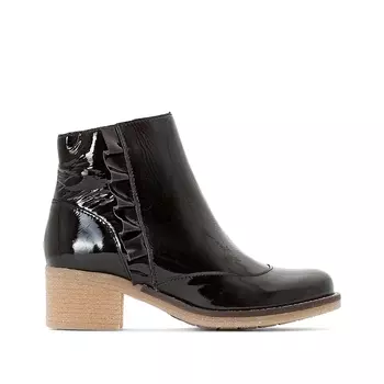 Ботильоны из лакированной кожи на подошве из крепа
