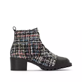 Ботильоны из ткани под твид