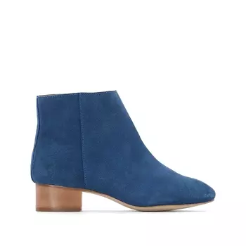 Ботильоны кожаные на среднем каблуке