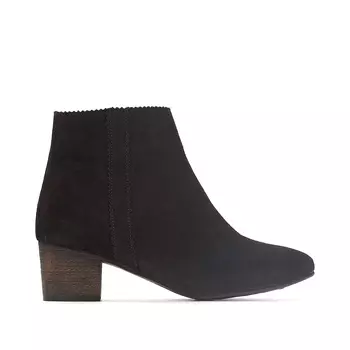 Ботильоны кожаные с отделкой зубчиком