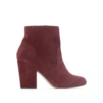 Ботильоны кожаные в стиле вестерн на высоком каблуке