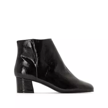 Ботильоны лакированные на среднем каблуке