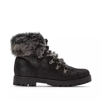 Ботильоны на меху, на шнуровке