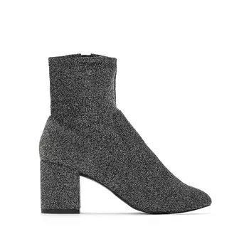 Ботильоны с волокнами с металлическим блеском