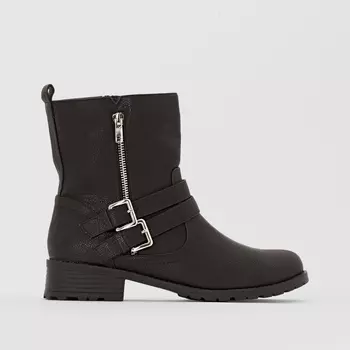 Ботильоны в байкерском стиле для широкой стопы, размеры 38-45