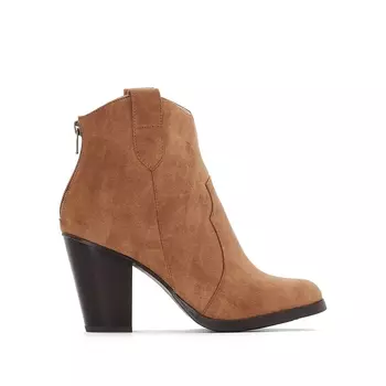 Ботильоны в стиле вестерн на высоком каблуке