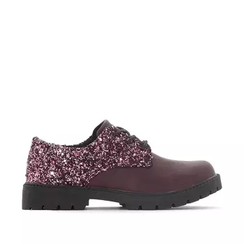 Ботинки-дерби из двух материалов с пайетками 30-39