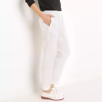 Брюки-дудочки узкие из льна