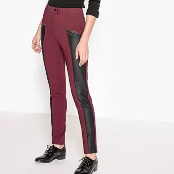 Брюки из искусственной кожи и плотного трикотажа