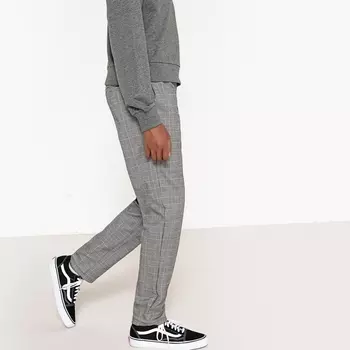 Брюки на молнии в клетку, 10-16 лет