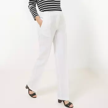 Брюки прямые из льна