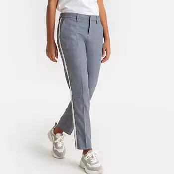 Брюки прямые с полосой по бокам брючин