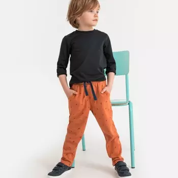 Брюки с рисунком из мольтона, 3-12 лет