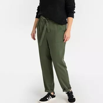 Брюки широкие из лиоцелла с высокой талией