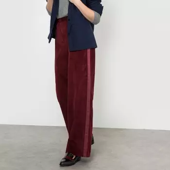 Брюки широкие из велюра