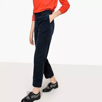 Брюки широкие из велюра