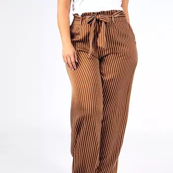 Брюки широкие в полоску