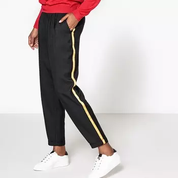 Брюки спортивные с контрастными полосами