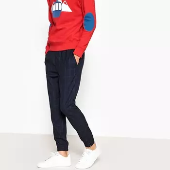 Брюки спортивные с рисунком в клетку