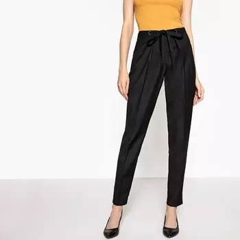 Брюки свободного покроя с завязками