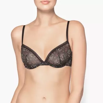 Бюстгальтер-корбей из тюля с рисунком