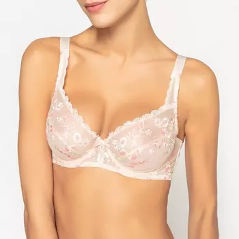 Бюстгальтер-минимайзер из вышитого тюля