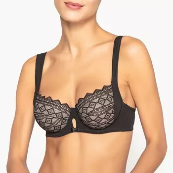 Бюстгальтер облегающий из кружева и микрофибры
