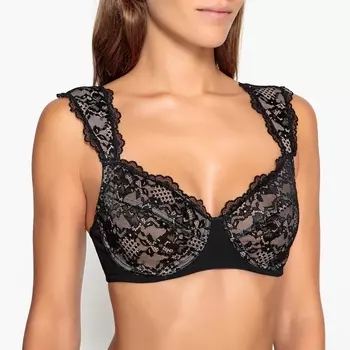 Бюстгальтер облегающий из кружева и микрофибры