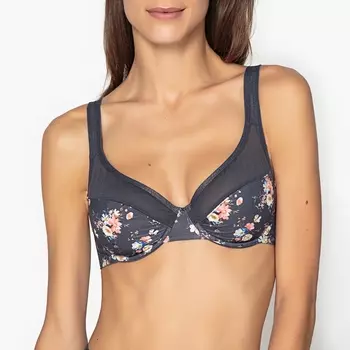 Бюстгальтер облегающий с рисунком из микрофибры